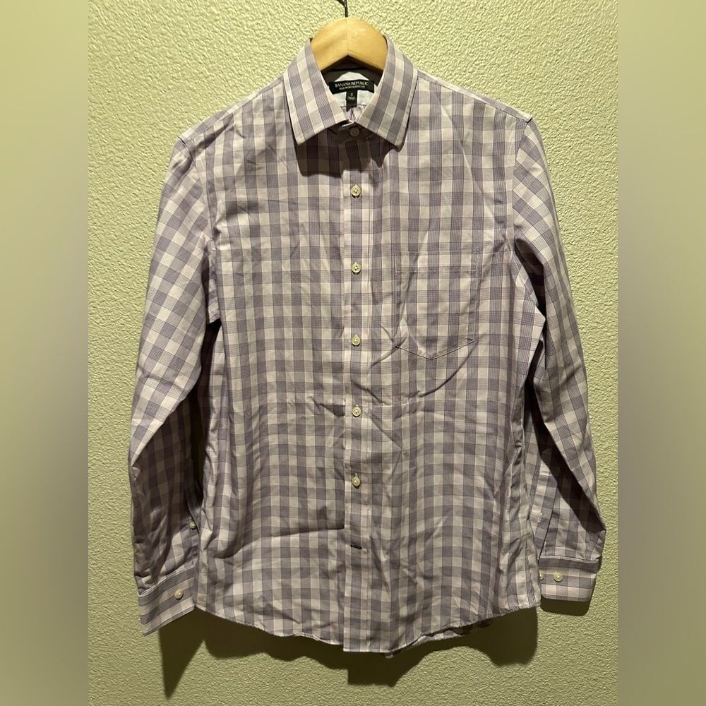 Banana Republic Light Purple Men’s Non-Iron Classic Fit Collar Shirt Size S